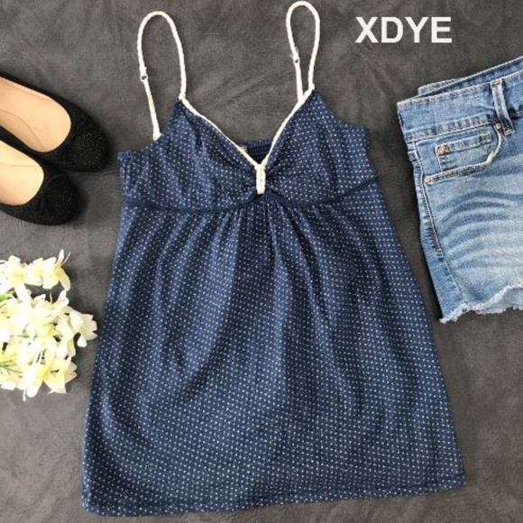 Tops - Xdye Blue sleeveless with rope strap